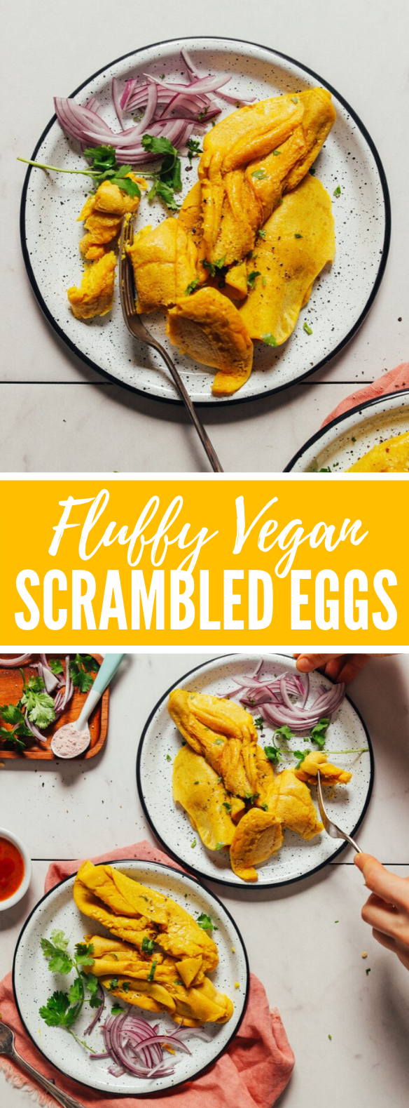 FLUFFY VEGAN SCRAMBLED EGGS #veggies #breakfast