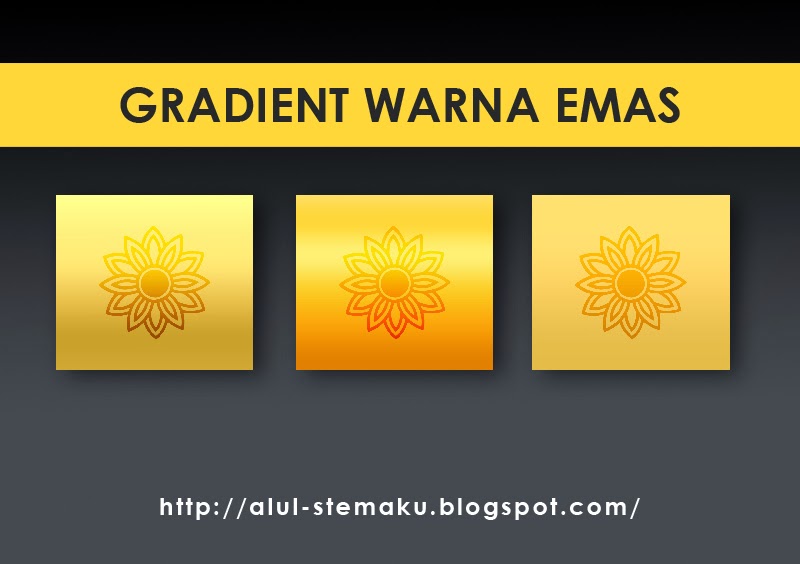 Free Download Gradient Warna Emas  GOLD Alul Stemaku