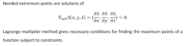 lagrange multiplier solution at partial differentiation based on lambda