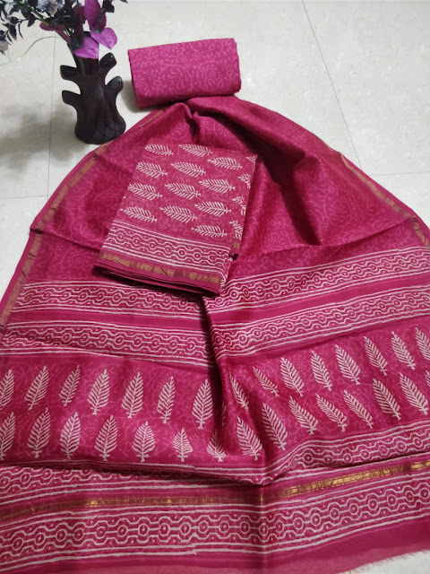 chanderi silk dress materials