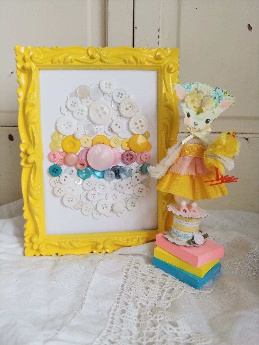 DIY Button Art for Easter