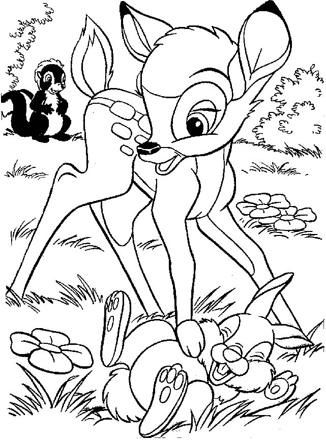 Download Disney Bambi Coloring Pages For Kids