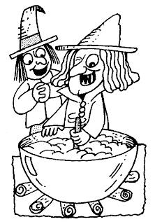 Halloween Witches for Coloring, part 4