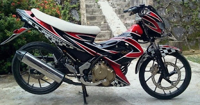 Modifikasi Motor Satria FU Airbrush Terbaru