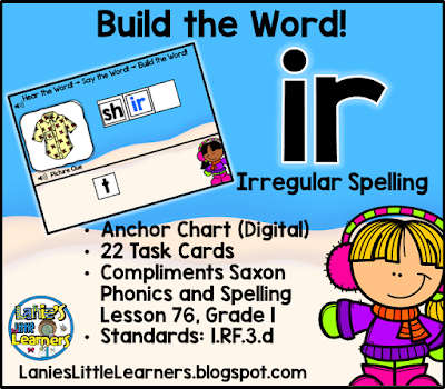 Letter Combination ir (Bossy r): Read It! Say It! Build It!