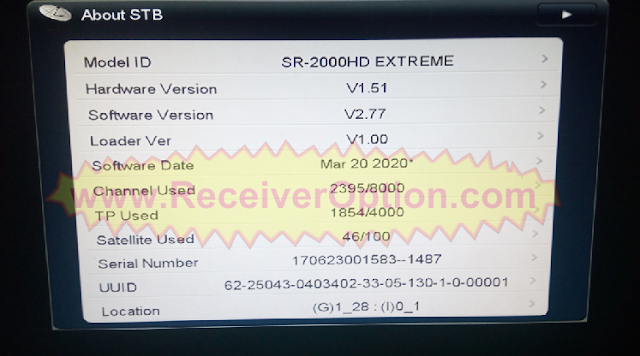 STARSAT SR-2000HD EXTREME RECEIVER NEW SOFTWARE V2.77