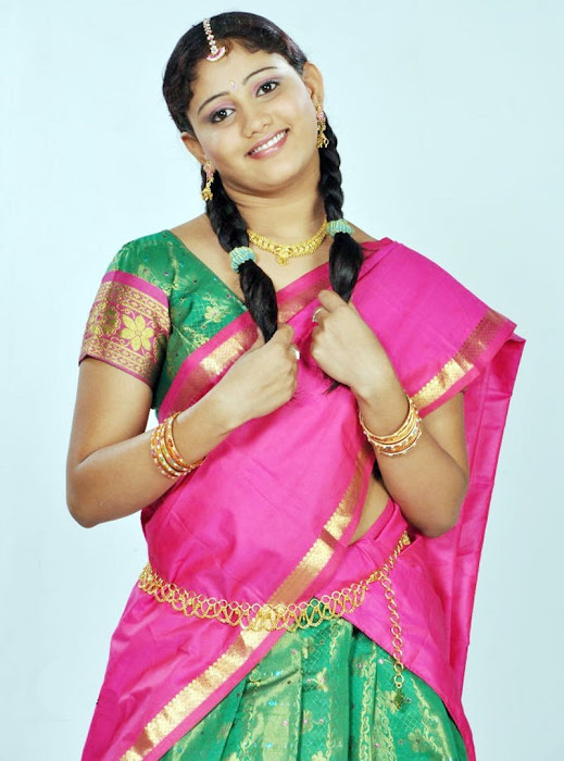 machakkanni amruthavalli in half saree cute stills