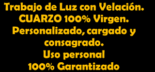 Luz y Velación Amuleto Cuarzo Virgen Vidente Poderoso