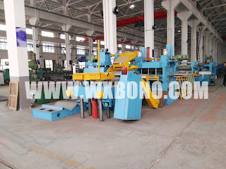 Steel coil leveling and cutting line