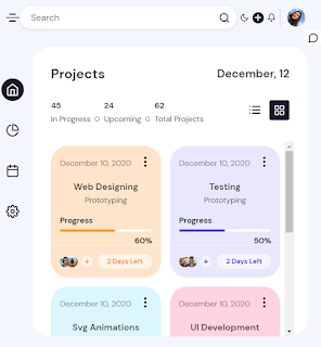 Project Management Dashboard UI | Project Management Dashboard Html Css Javascript