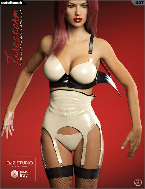 Outfit Firestorm pour Genesis 3 Femme