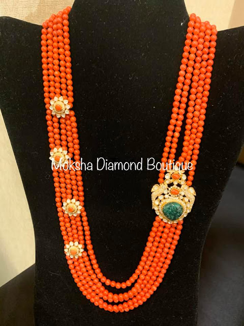Coral Necklaces by Moksha Diamonds 