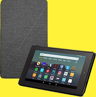 Fire 7 Tablet (7" display, 16 GB) - Black + Amazon Standing Case (Charcoal Black)