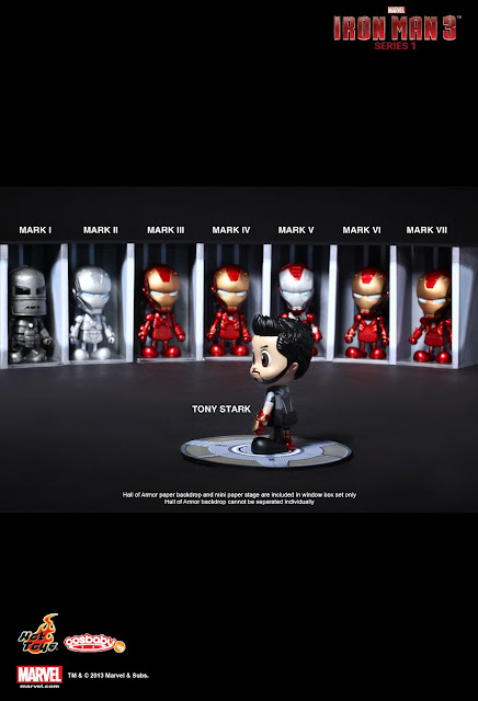 Iron Man 3 Cosbaby Series 1 Mini Figure Set by Hot Toys