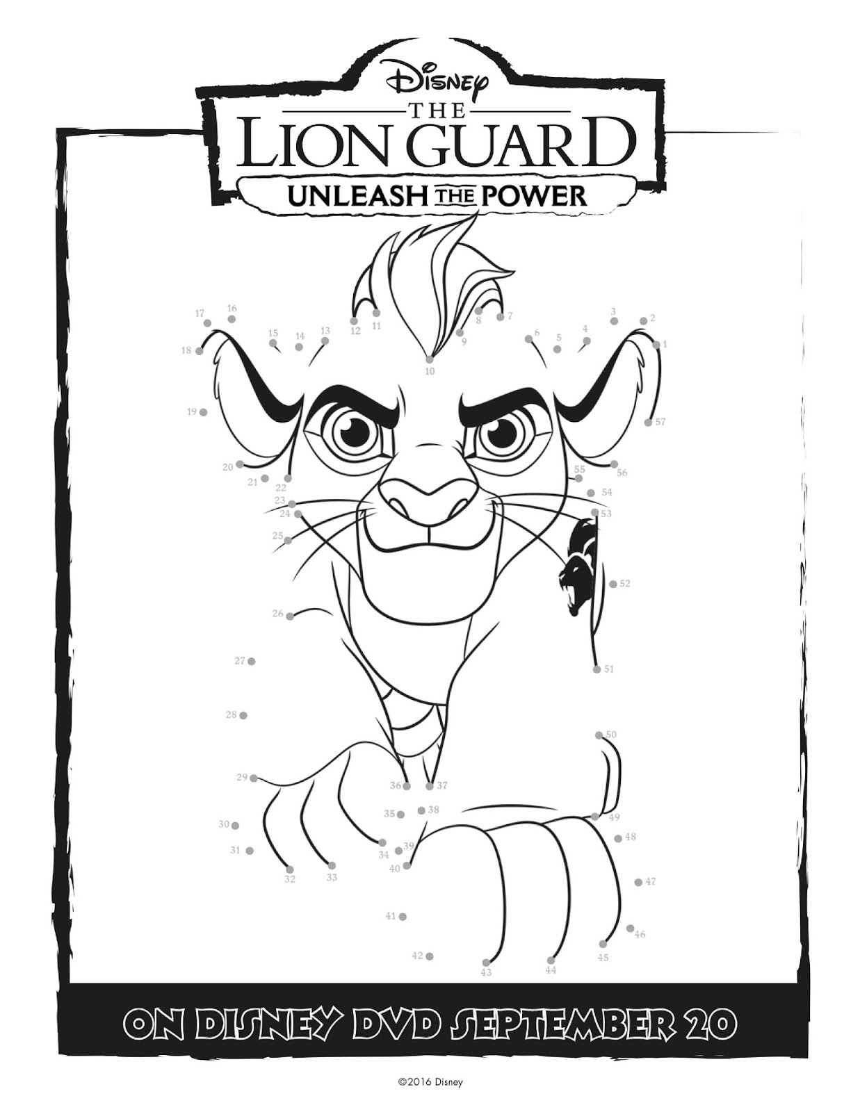 The Lion Guard Connect the dots Kion
