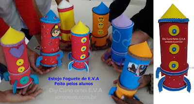 Estojo foguete de E.V.A