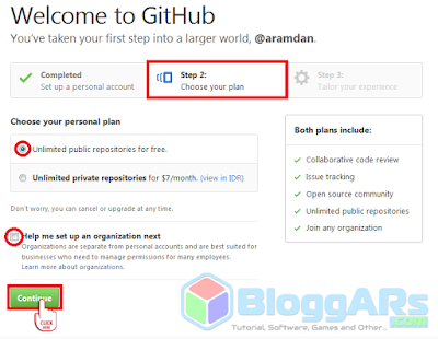 Cara Membuat akun gratis GitHub