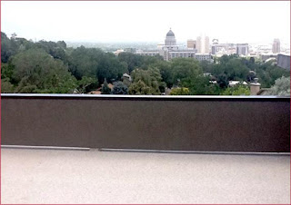 rooftop deck waterproofed with Duradek vinyl membrane