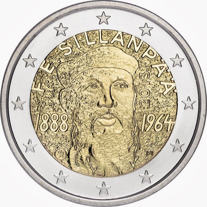  2 euro Finland 2013, Frans Eemil Sillanpää