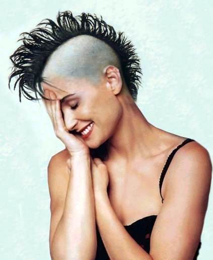 1980 hairstyles. Demi Moore Punk Hairstyle