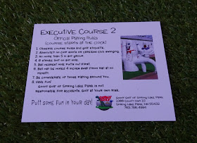 Scorecard for the Executive course 2 at Goony Golf of Spring Lake Park in Minnesota