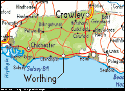 Map of West Sussex City Picture