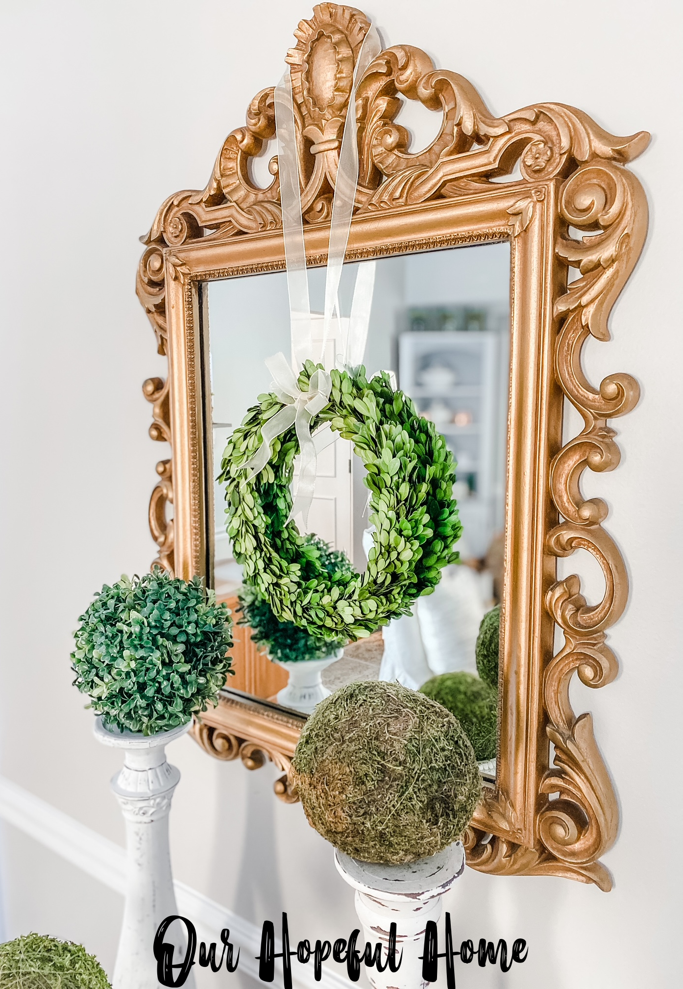 Our Hopeful Home: How To Upgrade A $10.00 Plastic Gold Mirror