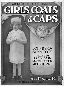 1910s vintage knitting pattern; Patons; Girls' coats & caps