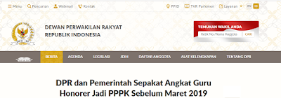 DPR dan Pemerintah Sepakat Mengangkat Guru THK II Honorer Jadi PPPK Sebelum Maret 2019