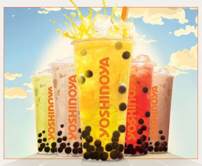 Yoshinoya's Boba drink line-up with new Mango Lemonade.