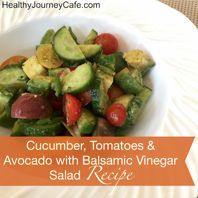 Healthy Cucumber, Tomatoes &amp; Avocado with Balsamic Vinegar Salad Recipe