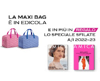 AMICA di luglio in edicola con la MAXI BAG e regala lo Speciale Sfilate