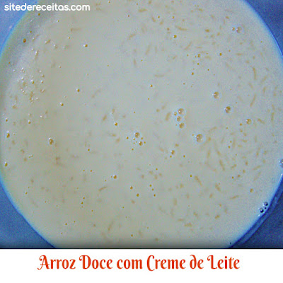 Arroz Doce com Creme de Leite