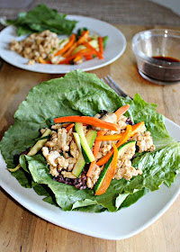 Featured Recipe | Asian Chicken Lettuce Wraps from Simple & Savory #SecretRecipeClub #recipe #healthy #chicken