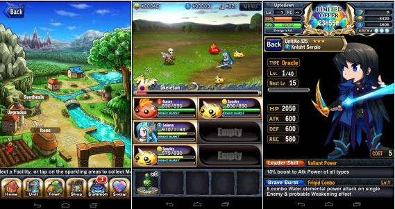 Tampilan Game Brave Frontier RPG