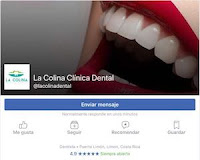 Screen capture of Facebook page of Costa Rican dentist showing an open mouth.