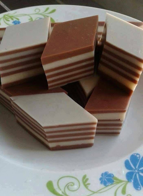 Agar-Agar Susu lapis Coklat