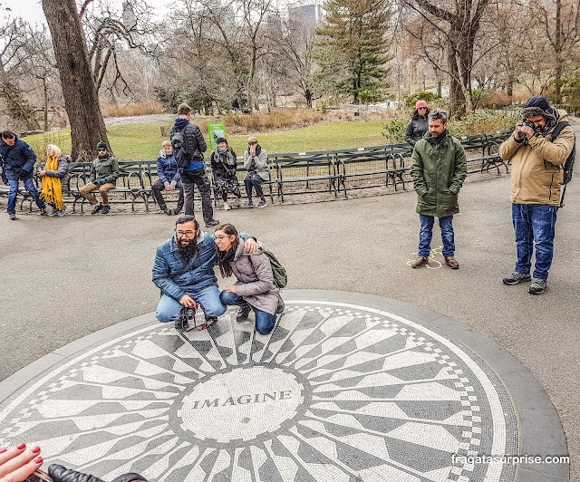 Strawberry Fields no Central Park em Nova York