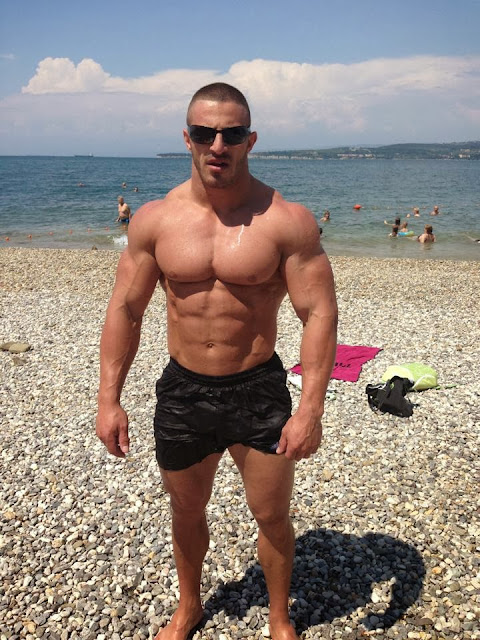 Albanian bodybuilder Hegzon Hyseni from Kosovo