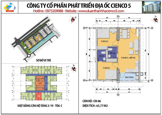 Mặt bằng căn hộ CH06-Tầng 3-19-HH02C-B2.1 Thanh Hà Mường Thanh