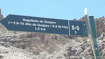 GR-131 TRAMO 5 EL PORTILLO - CENTRO DE VISITANTES (S-4 Siete Cañadas) A DEGOLLADA DE GUAJARA (S-5), pista Siete Cañadas y bifurcación hacia la Degollada de Guajara S-5