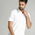 Roadster Men White Solid Polo Collar T-shirt