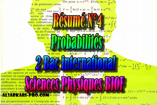 Resume N 4 Probabilites Sciences Physiques Biof 2 Bac Inter Pdf