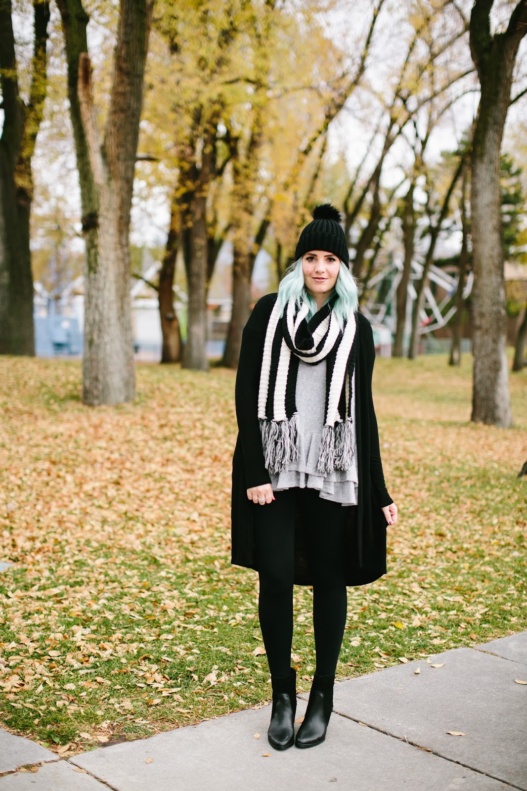Striped Scarf, Winter outfit, Fall Style