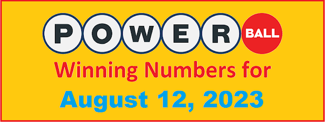 PowerBall Winning Numbers for Saturday, August 12, 2023