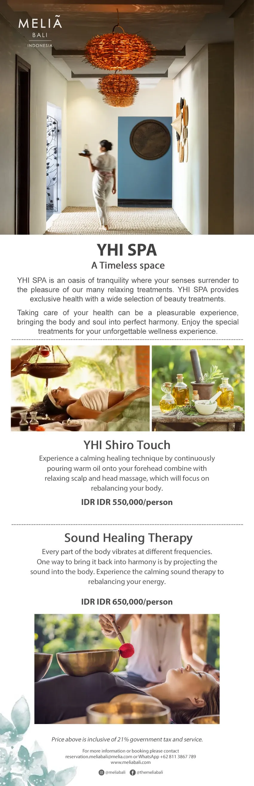 YHI Spa a Timeless Space