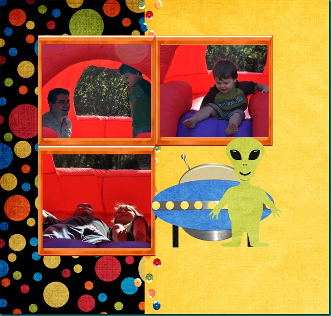 Sam enjoying rocket scrapbook page 2