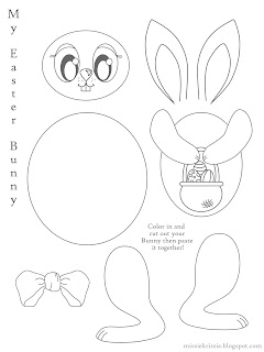 Bunny Cut Out Coloring Pages 1