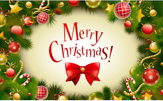 クリスマス飾りのフレーム・背景 Christmas colored balls, stars ornaments background イラスト素材