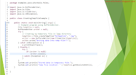 How to write or store data into temporary file in java How to write or store data into temporary file in java